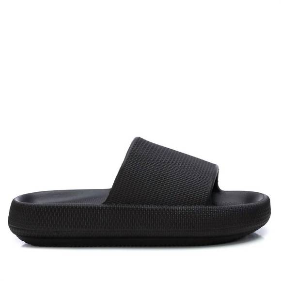 NEW XTI women's rubber flat sandals in black - Picture 1 of 1